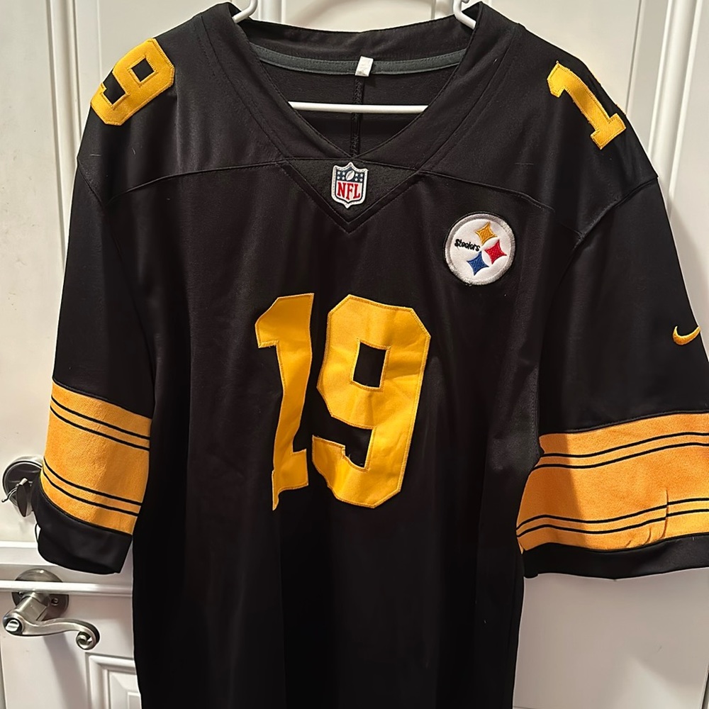 XL NIKE Steelers JuJu Smith Smith-Schuster embroidered jersey. #19
